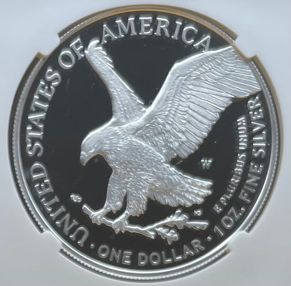 Proof 2022 (W) $1 American Silver Eagle NGC PF70 Early Releases Modern Blue Label Mint Condition (1 of 4,817)
