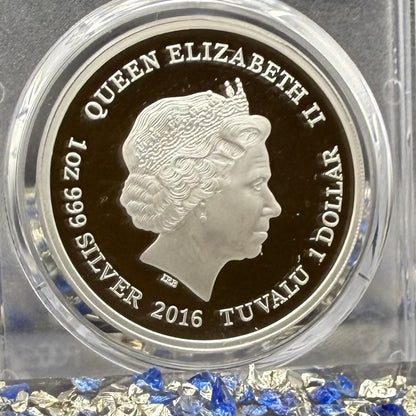 2016 1 oz Tuvaluan Silver Dollar $1 PCGS PR70DCAM Remarkable Reptiles Goanna Colorized (1 of 3)