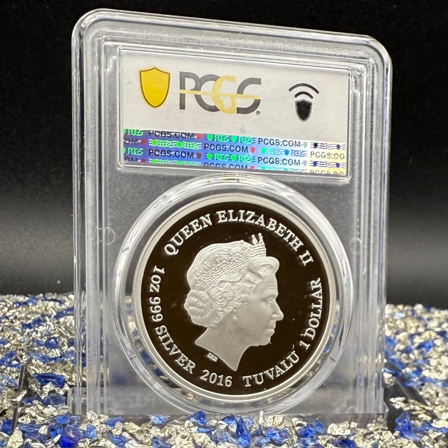 2016 1 oz Tuvaluan Silver Dollar $1 PCGS PR70DCAM Remarkable Reptiles Goanna Colorized (1 of 3)