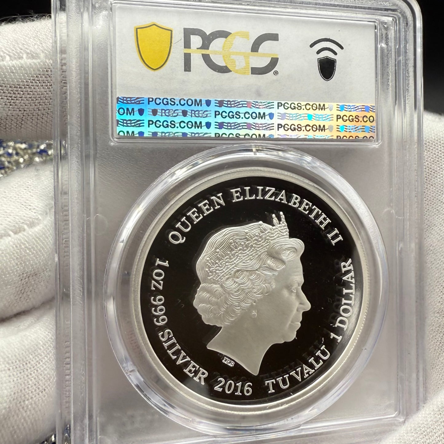 2016 1 oz Tuvaluan Silver Dollar $1 PCGS PR70DCAM Remarkable Reptiles Goanna Colorized (1 of 3)