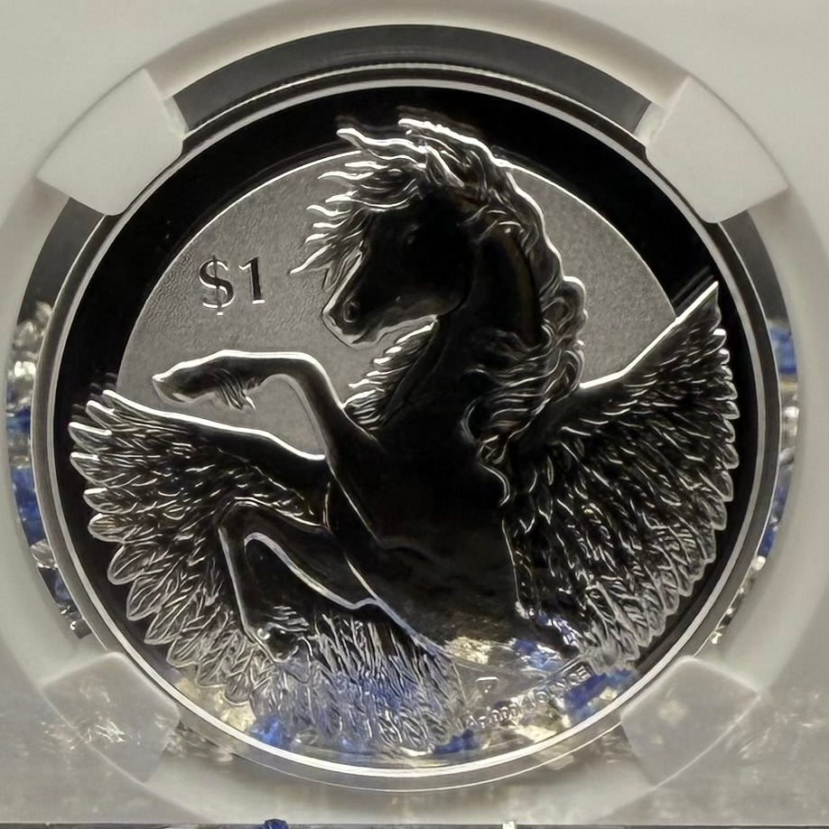 2018 British Virgin Islands Silver Dollar $1 NGC Early Releases PF70UC Pegasus (1 of 130) Mint!