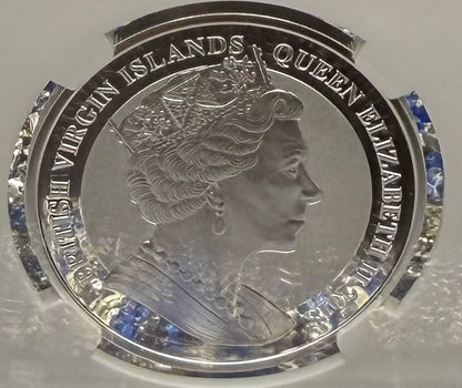 2018 British Virgin Islands Silver Dollar $1 NGC Early Releases PF70UC Pegasus (1 of 130) Mint!