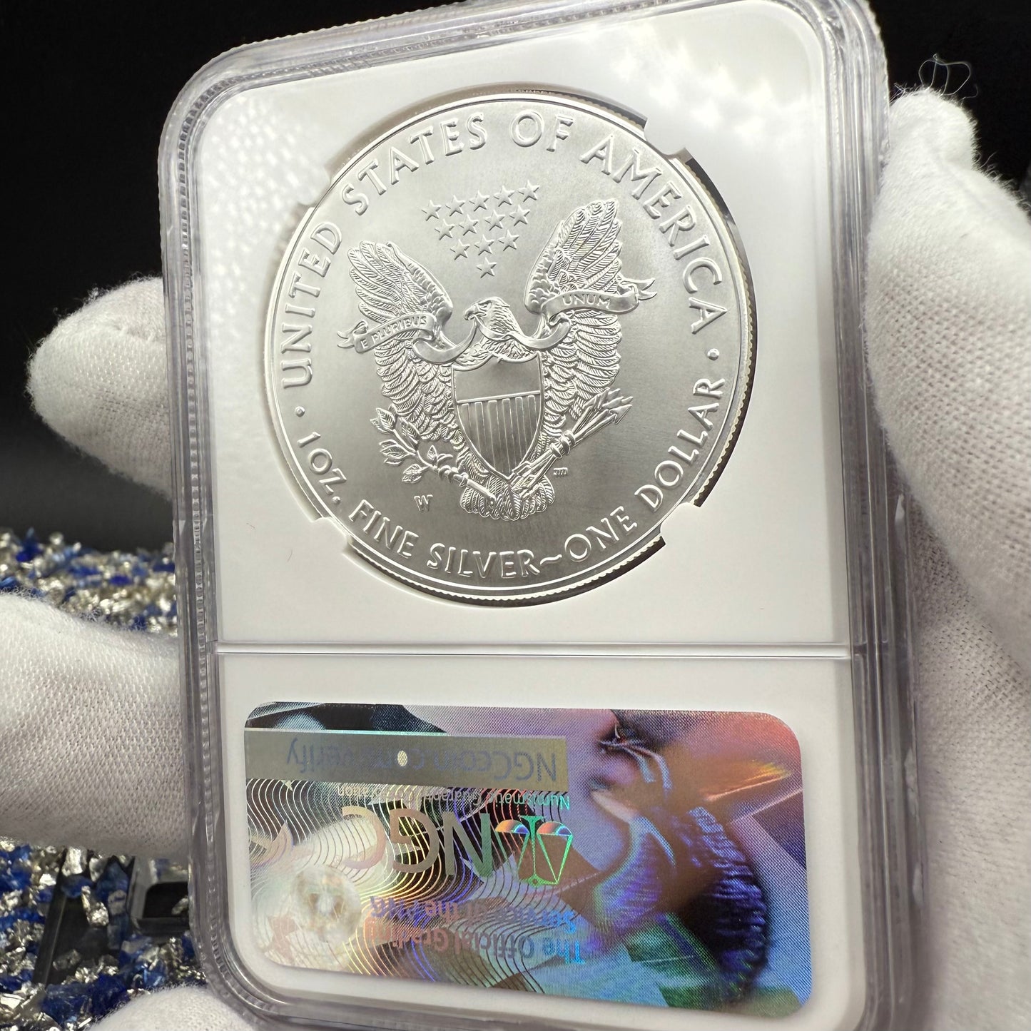 Burnished 2017 (W) $1 American Silver Eagle NGC MS70 FDOI Classic Blue Label Mint!