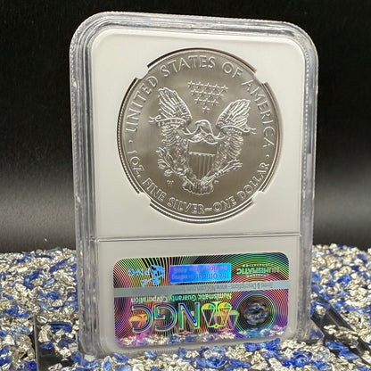 Burnished 2015 (W) $1 American Silver Eagle NGC MS70 FDOI Classic Blue Label Mint!