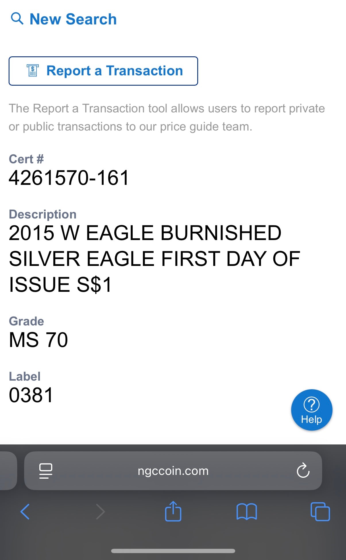 Burnished 2015 (W) $1 American Silver Eagle NGC MS70 FDOI Classic Blue Label Mint!