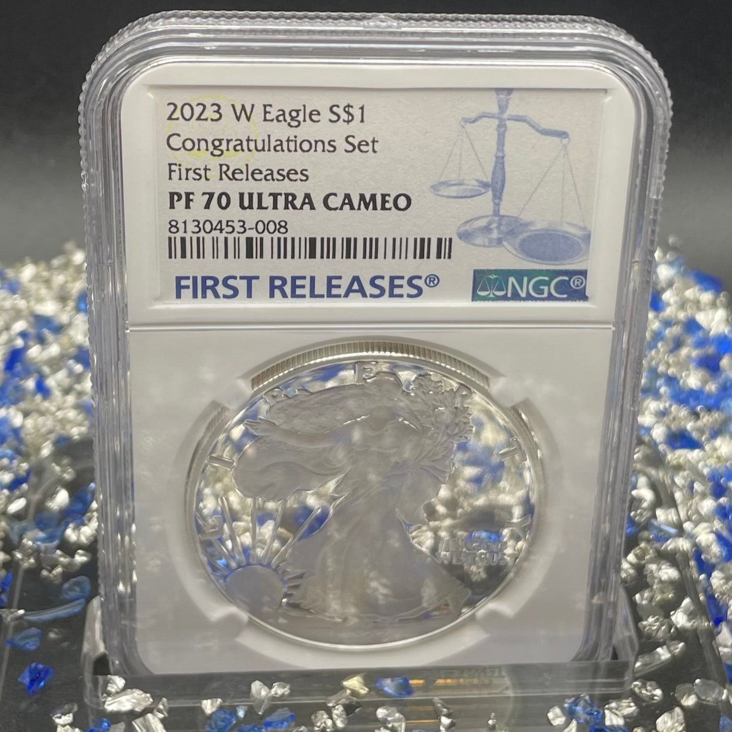Proof 2023 (W) $1 American Silver Eagle NGC PF70 First Releases Congratulations Set Modern Blue Label (1 of 433)
