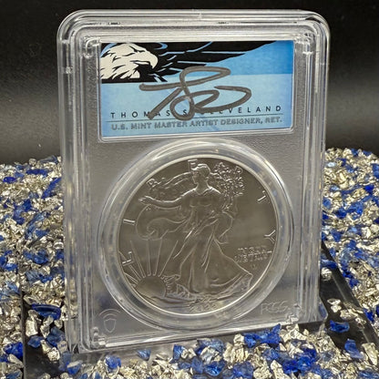2022 $1 American Silver Eagle PCGS MS70 FDOI Thomas Cleveland Signed Rare 1 of 420 Mint
