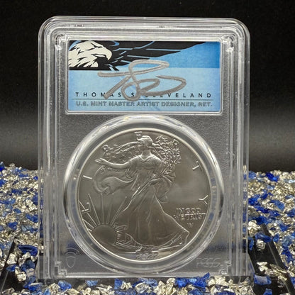 2022 $1 American Silver Eagle PCGS MS70 FDOI Thomas Cleveland Signed Rare 1 of 420 Mint