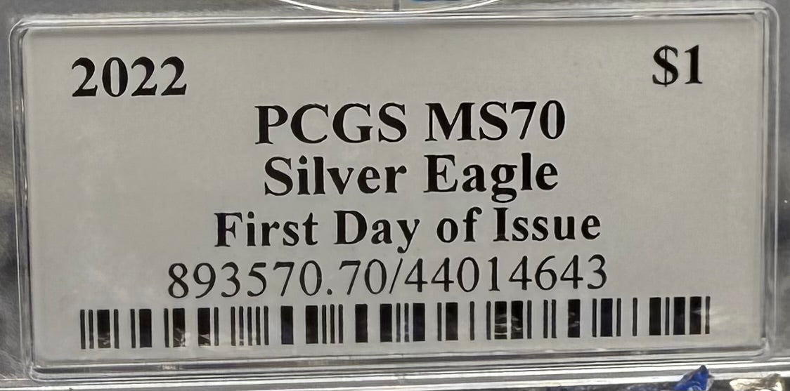 2022 $1 American Silver Eagle PCGS MS70 FDOI Thomas Cleveland Signed Rare 1 of 420 Mint