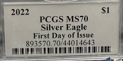 2022 $1 American Silver Eagle PCGS MS70 FDOI Thomas Cleveland Signed Rare 1 of 420 Mint