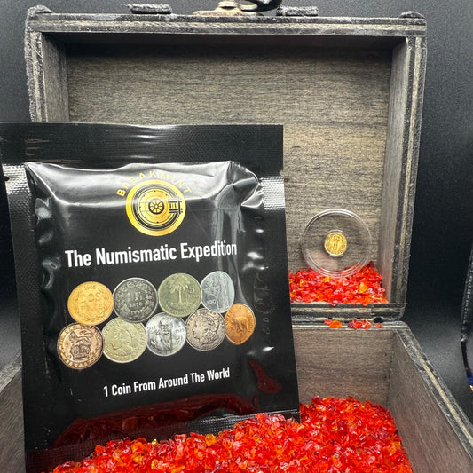 1/200 oz .9999 Fine Gold Bullion Egyptian King Tut by Monarch Precious Metals Proof Like Finish, Capsule & One World Coin