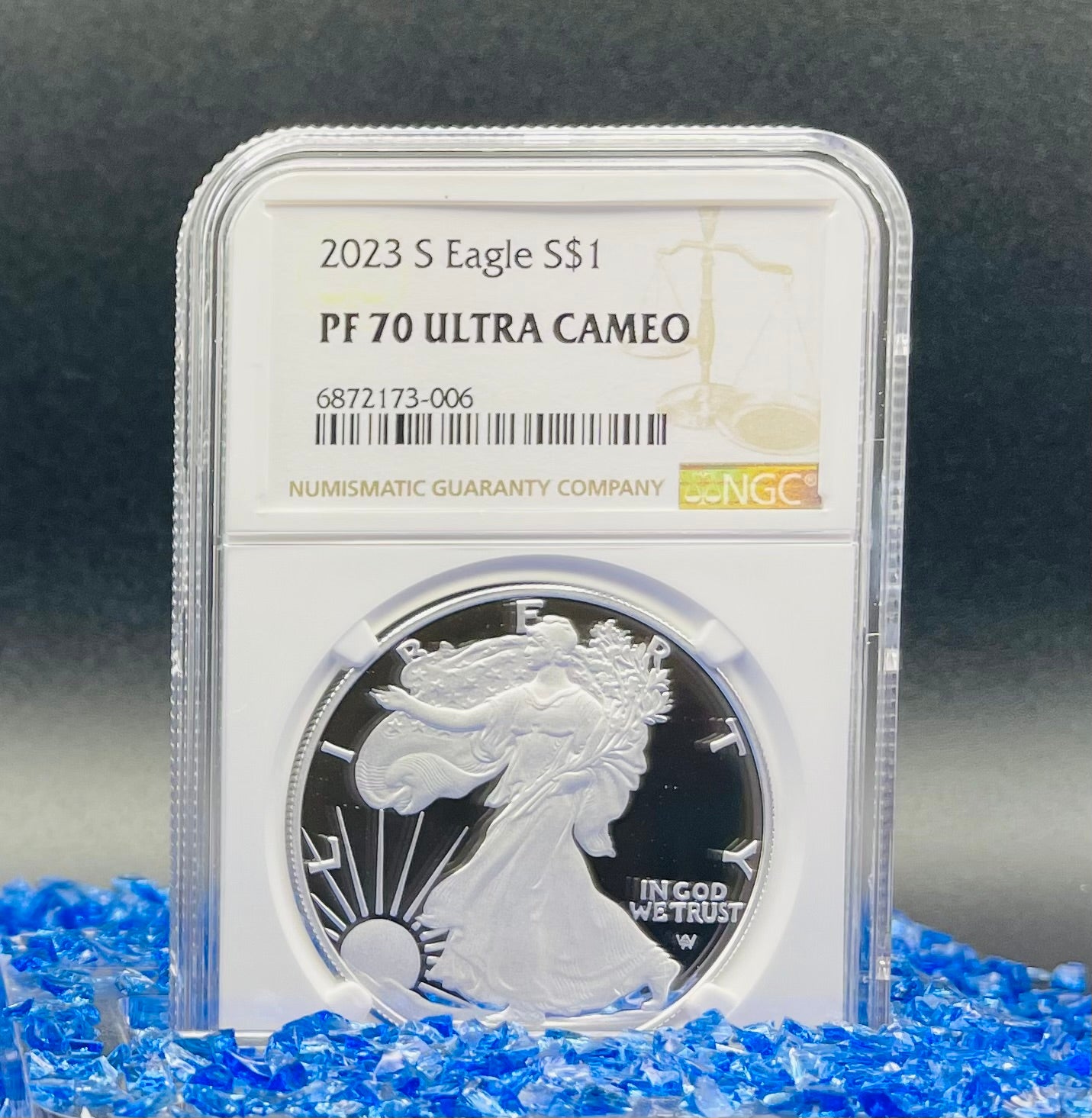 Proof 2023 (S) $1 American Silver Eagle NGC PF70 Brown Label Mint Condition (1 of 1,939)