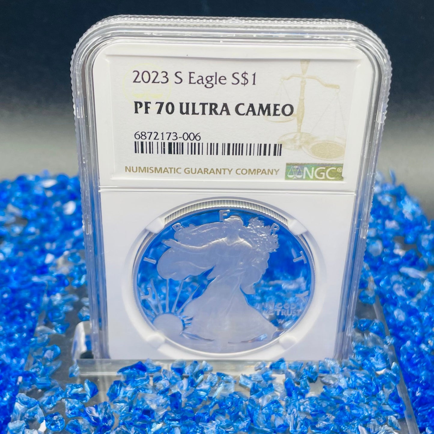 Proof 2023 (S) $1 American Silver Eagle NGC PF70 Brown Label Mint Condition (1 of 1,939)