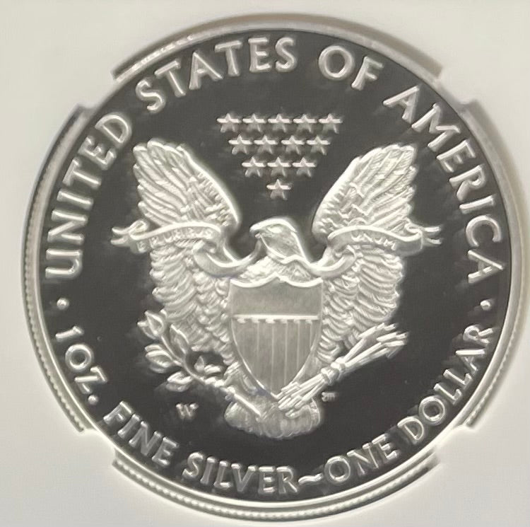 Proof 2015 (W) $1 American Silver Eagle NGC PF70 Classic Brown Label Mint Condition ( 1 of 9,548)