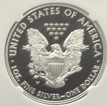 Proof 2015 (W) $1 American Silver Eagle NGC PF70 Classic Brown Label Mint Condition ( 1 of 9,548)