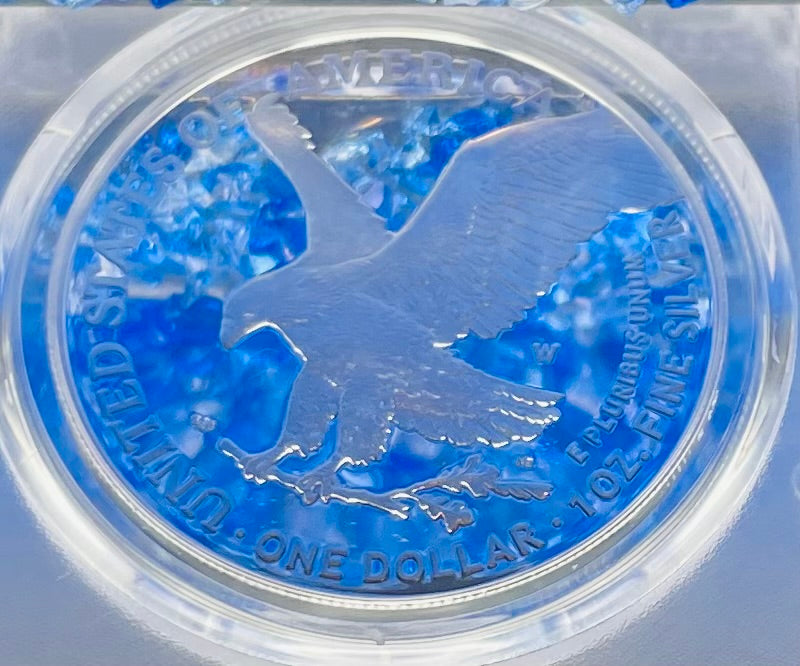 Proof 2023 (W) $1 American Silver Eagle PCGS PR70DCAM FDOI American Flag Label Congratulations Set. Mint Condition (1 of 695)