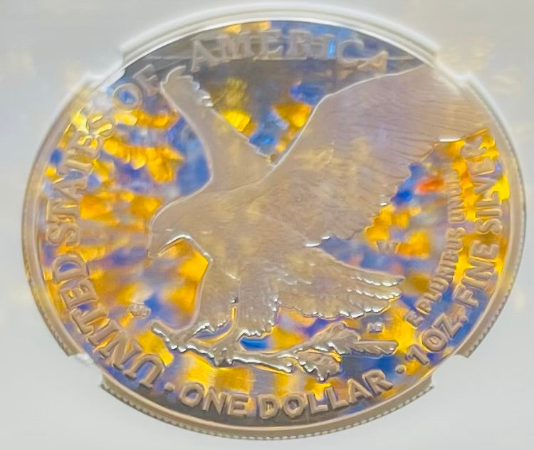 Proof 2023 (W) $1 American Silver Eagle NGC PF70 First Day of Issue Congratulations Set Confetti Label (1 of 2,264)