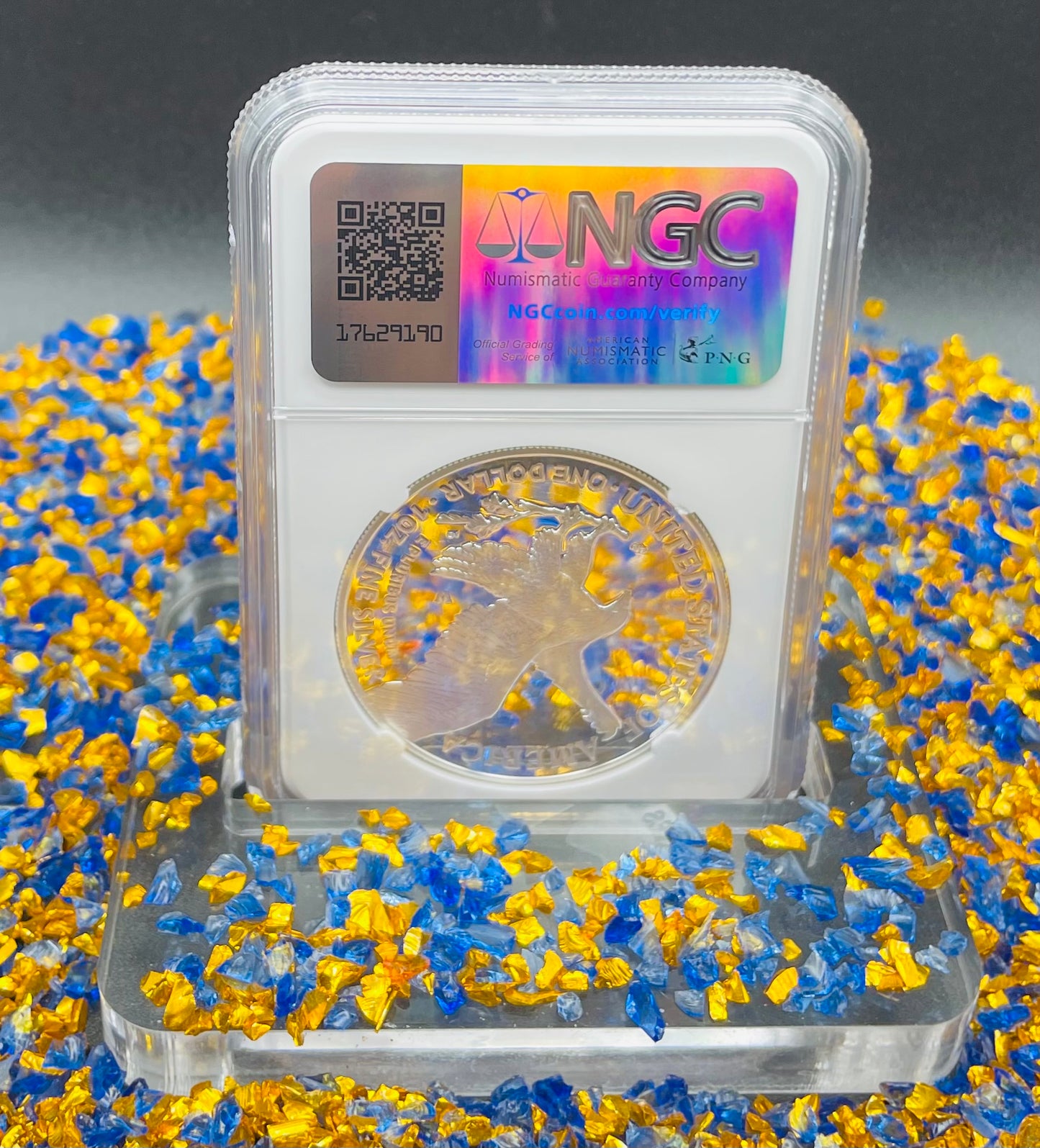 Proof 2023 (W) $1 American Silver Eagle NGC PF70 First Day of Issue Congratulations Set Confetti Label (1 of 2,264)