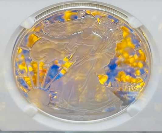 Proof 2023 (W) $1 American Silver Eagle NGC PF70 First Day of Issue Congratulations Set Confetti Label Mint Condition (1 of 2,264)