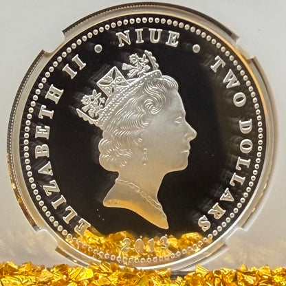 2013 Niue Silver Dollar $2 NGC PF70UC Birds of Prey - Great Horned Owl Colorized (1 of 10) Mint