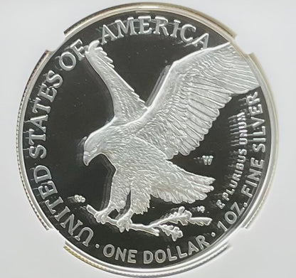Proof 2023 (W) $1 American Silver Eagle NGC PF70 First Day of Issue Congratulations Set Confetti Label Mint Condition (1 of 2,264)