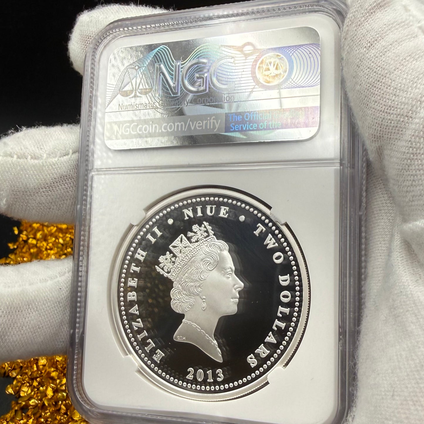 2013 Niue Silver Dollar $2 NGC PF70UC Birds of Prey - Great Horned Owl Colorized (1 of 10) Mint