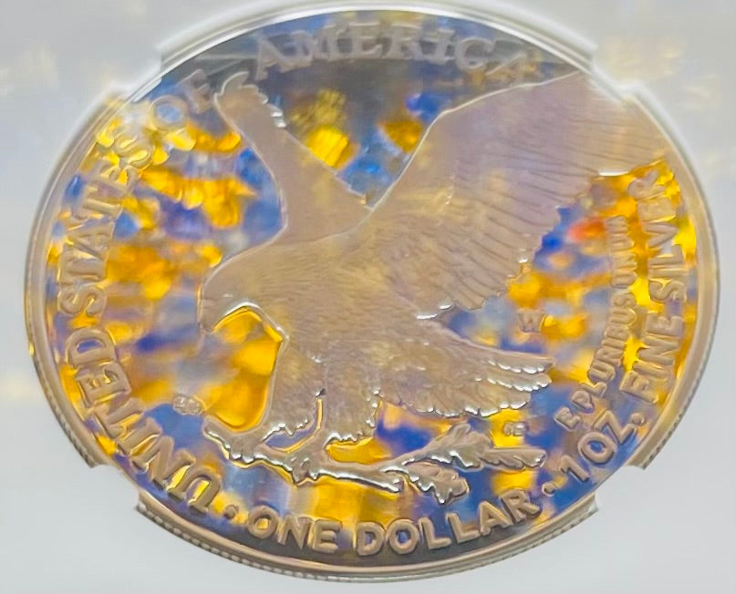 Proof 2023 (W) $1 American Silver Eagle NGC PF70 First Day of Issue Congratulations Set Confetti Label Mint Condition (1 of 2,264)