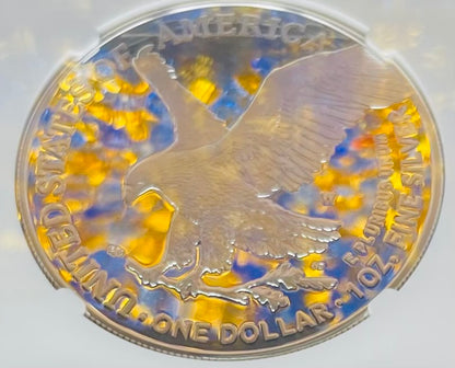 Proof 2023 (W) $1 American Silver Eagle NGC PF70 First Day of Issue Congratulations Set Confetti Label Mint Condition (1 of 2,264)