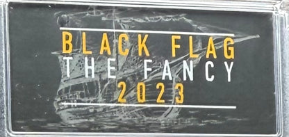 2023-P 1 oz Tuvaluan Silver Dollar $1 PCGS MS70 First Strike Pirate Ship - The Fancy Black Flag (1 of 195) Mint!