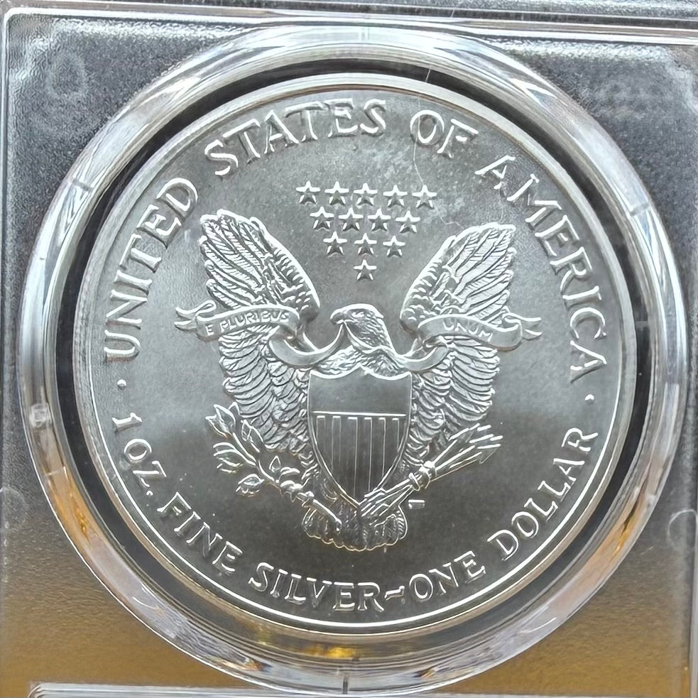 2003 $1 American Silver Eagle PCGS MS70 Thomas Cleveland Signed Arrows Label Rare 1 of 65