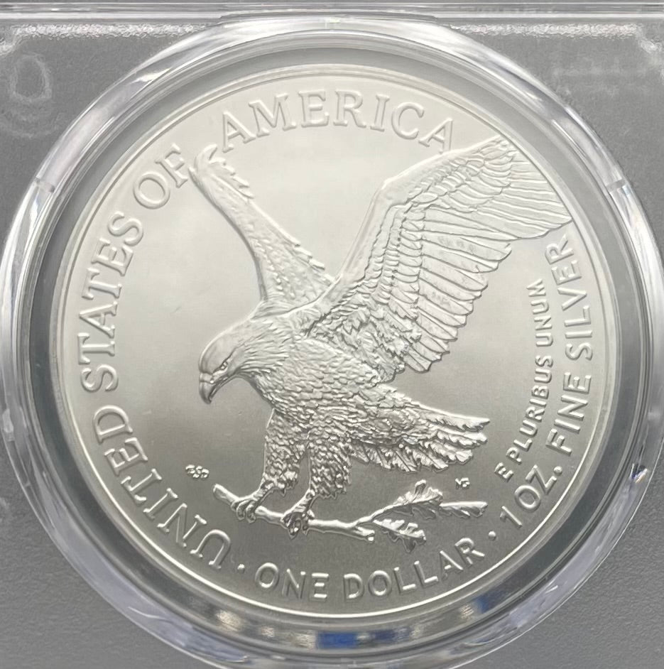 2023 $1 American Silver Eagle PCGS MS70 First Strike Silver Foil Label (Rare 1 of 2023)