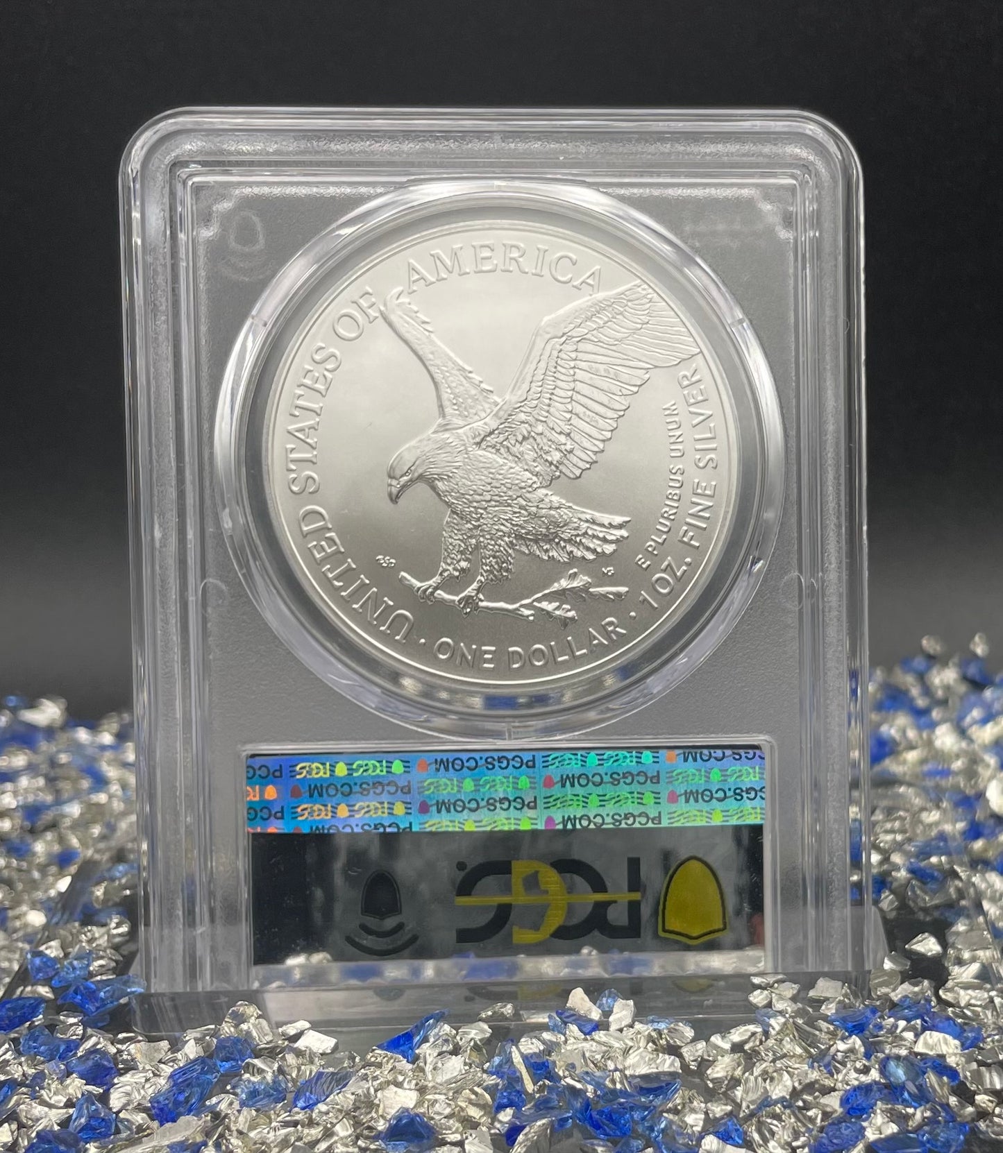 2023 $1 American Silver Eagle PCGS MS70 First Strike Silver Foil Label (Rare 1 of 2023)