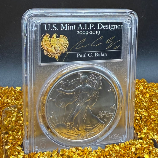 2021 $1 American Silver Eagle PCGS MS70 T-2 FDOI Balan Signed Rare Gold Eagle 1 of 250 Mint