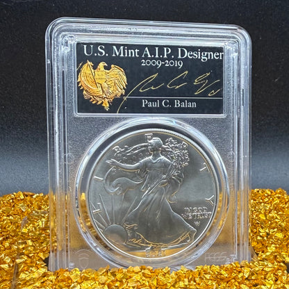 2021 $1 American Silver Eagle PCGS MS70 T-2 FDOI Balan Signed Rare Gold Eagle 1 of 250 Mint