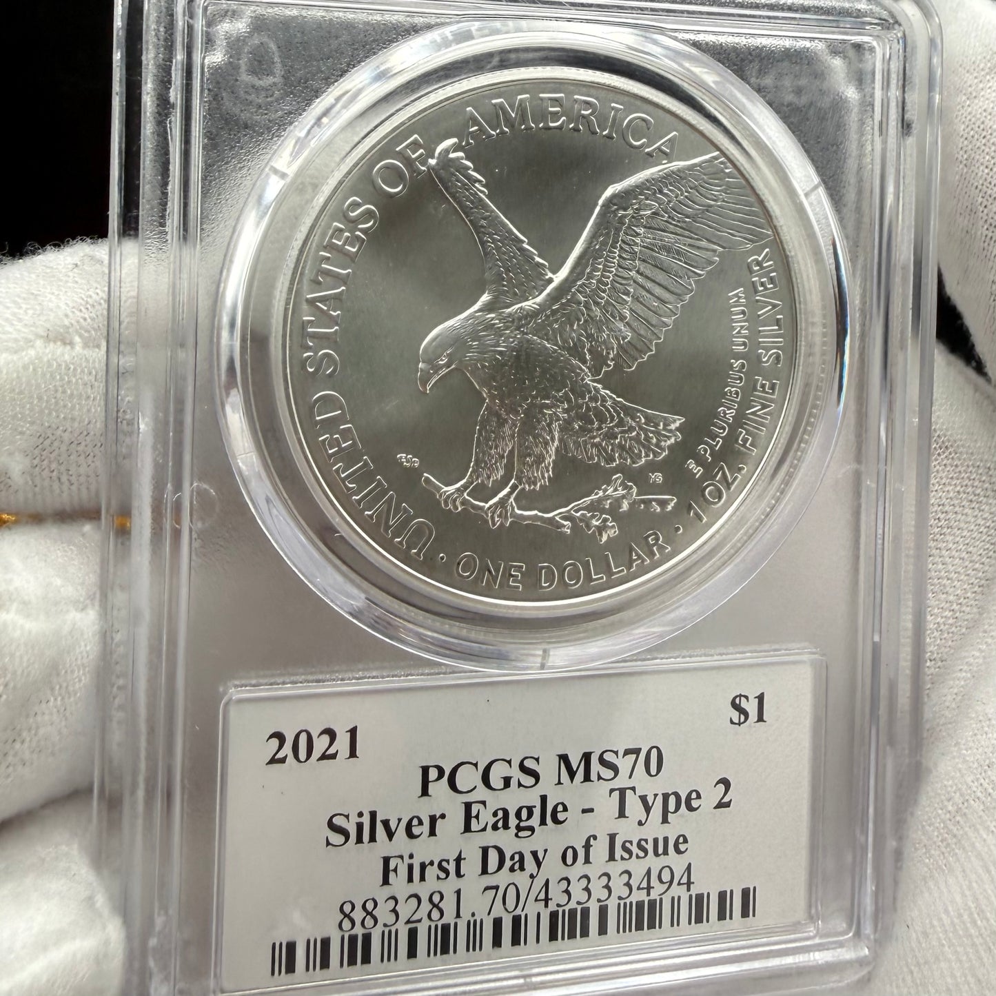 2021 $1 American Silver Eagle PCGS MS70 T-2 FDOI Balan Signed Rare Gold Eagle 1 of 250 Mint