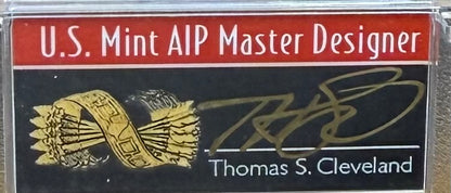 2021 (P) $1 American Silver Eagle PCGS MS70 Type 1 FDOI Emergency Production Thomas Cleveland Signed Rare Arrows Label 1 of 250 Mint