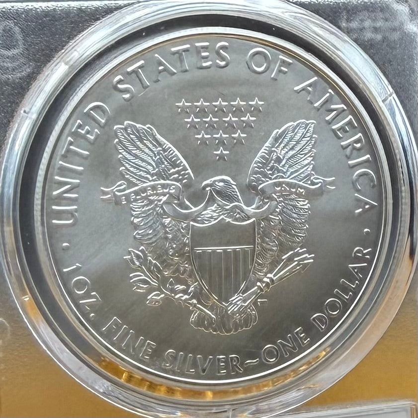 2021 (P) $1 American Silver Eagle PCGS MS70 Type 1 FDOI Emergency Production Thomas Cleveland Signed Rare Arrows Label 1 of 250 Mint