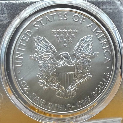2021 (P) $1 American Silver Eagle PCGS MS70 Type 1 FDOI Emergency Production Thomas Cleveland Signed Rare Arrows Label 1 of 250 Mint