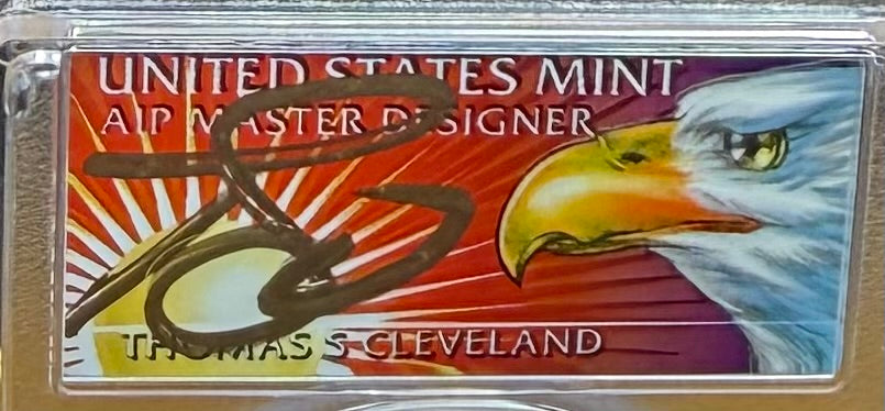 2020 Burnished $1 American Silver Eagle PCGS SP70 Thomas Cleveland Signed Rare Sun Label 1 of 15