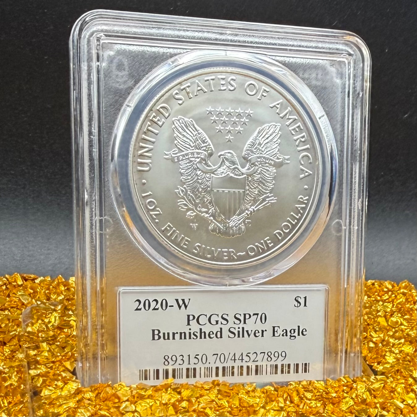 2020 Burnished $1 American Silver Eagle PCGS SP70 Thomas Cleveland Signed Rare Sun Label 1 of 15