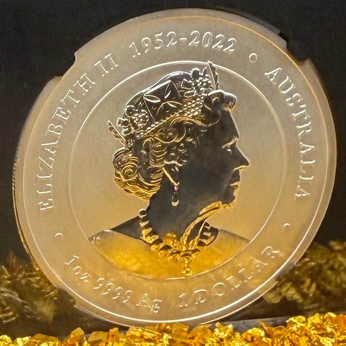 2024 P125 Silver $1 Australia Lunar Series III NGC MS70 Year of the Dragon White Colorized Brisbane ANDA Money Expo Naples Label Black (Rare 1 of 77)