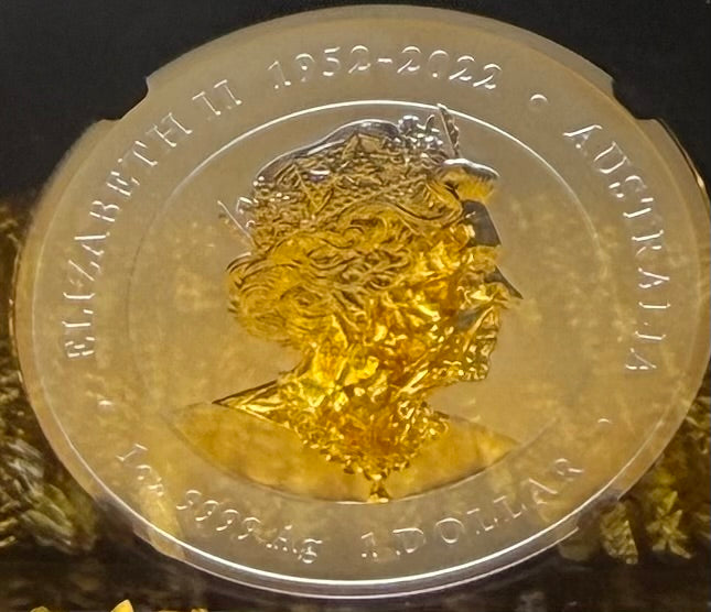 2024 P125 Silver $1 Australia Lunar Series III NGC MS70 Year of the Dragon White Colorized Brisbane ANDA Money Expo Naples Label Black (Rare 1 of 77)