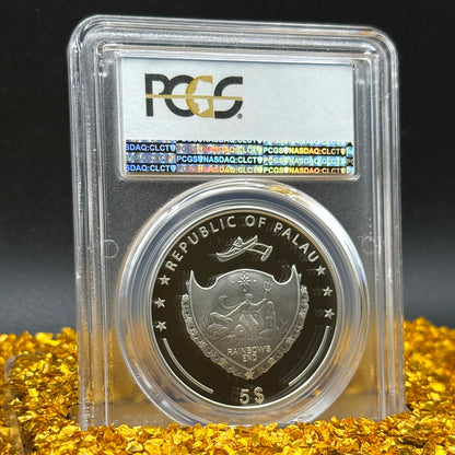 2013 Palau Silver Dollar $5 PCGS PR70DCAM World of Wonders Golden Gate Bridge Colorized (1 of 61)