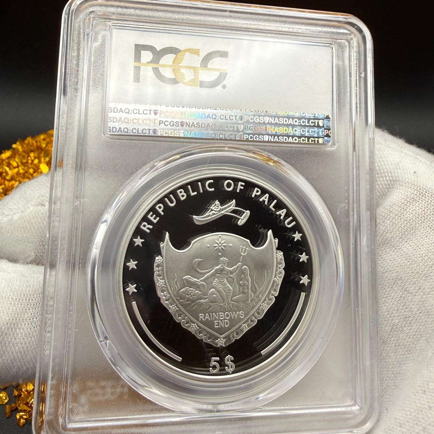 2013 Palau Silver Dollar $5 PCGS PR70DCAM World of Wonders Golden Gate Bridge Colorized (1 of 61)