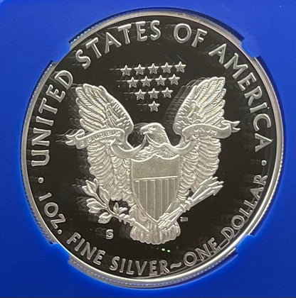 Proof 2020 (S) $1 American Silver Eagle NGC PF70UC FDOI Golden Gate Label Blue Core (1 of 7,634)