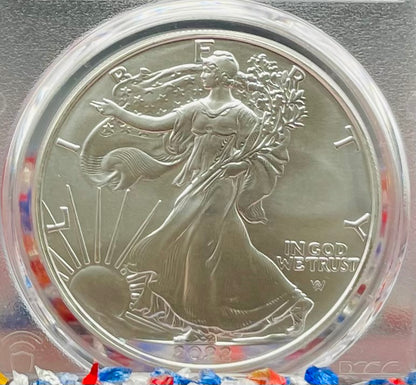 2022 (W) $1 American Silver Eagle PCGS MS70 Master Designer Thomas Cleveland Signed American Flag Black Label Mint Condition (1 of 150)