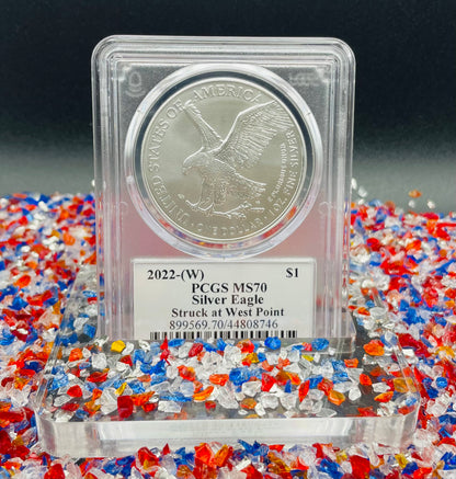2022 (W) $1 American Silver Eagle PCGS MS70 Master Designer Thomas Cleveland Signed American Flag Black Label Mint Condition (1 of 150)