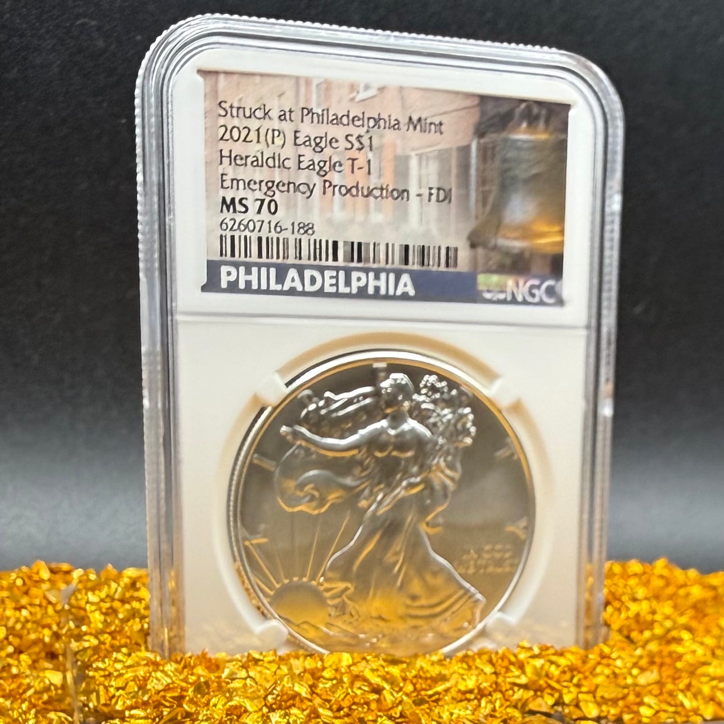 2021 (P) $1 American Silver Eagle NGC MS70 Type 1 FDOI Emergency Issue Mint Condition