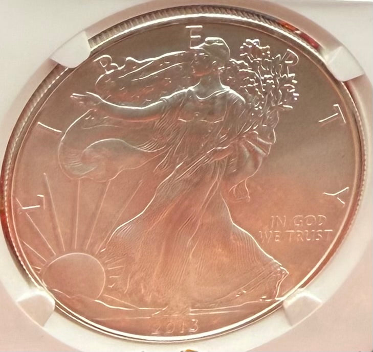 2013 San Francisco $1 American Silver Eagle NGC MS70 First Releases Orange Label Mint Condition