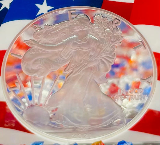 Proof 2021 (W) $1 American Silver Eagle NGC PF70 Early Releases Type 1 Flag Holder Mint Condition (1 of 6,983)